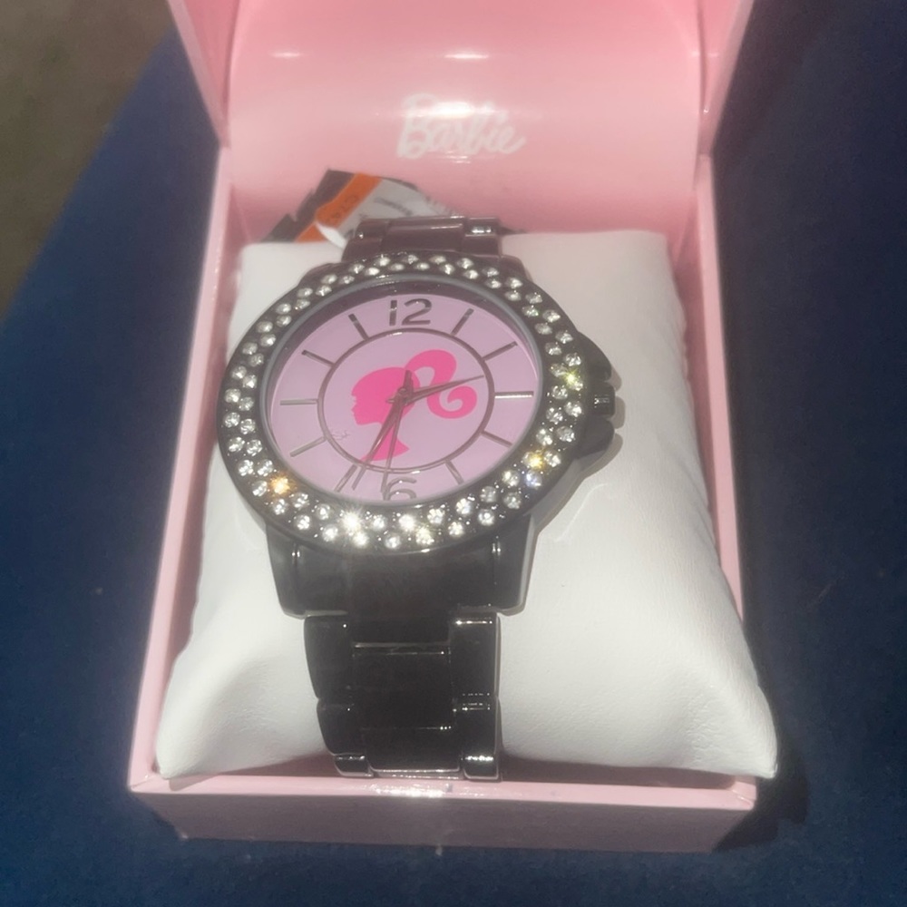 A brand new Barbie watch black band